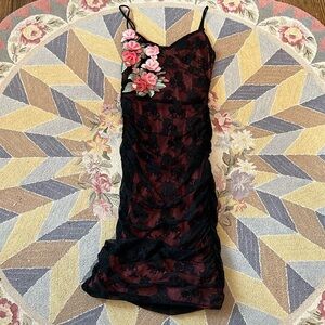 Vintage Betsey Johnson lace midi dress
